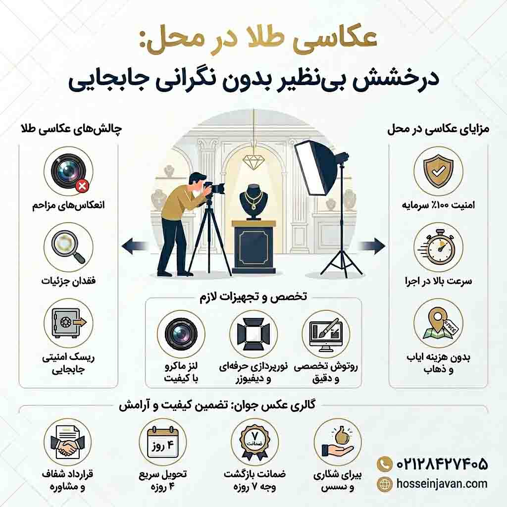 مزایای عکاسی طلا در محل