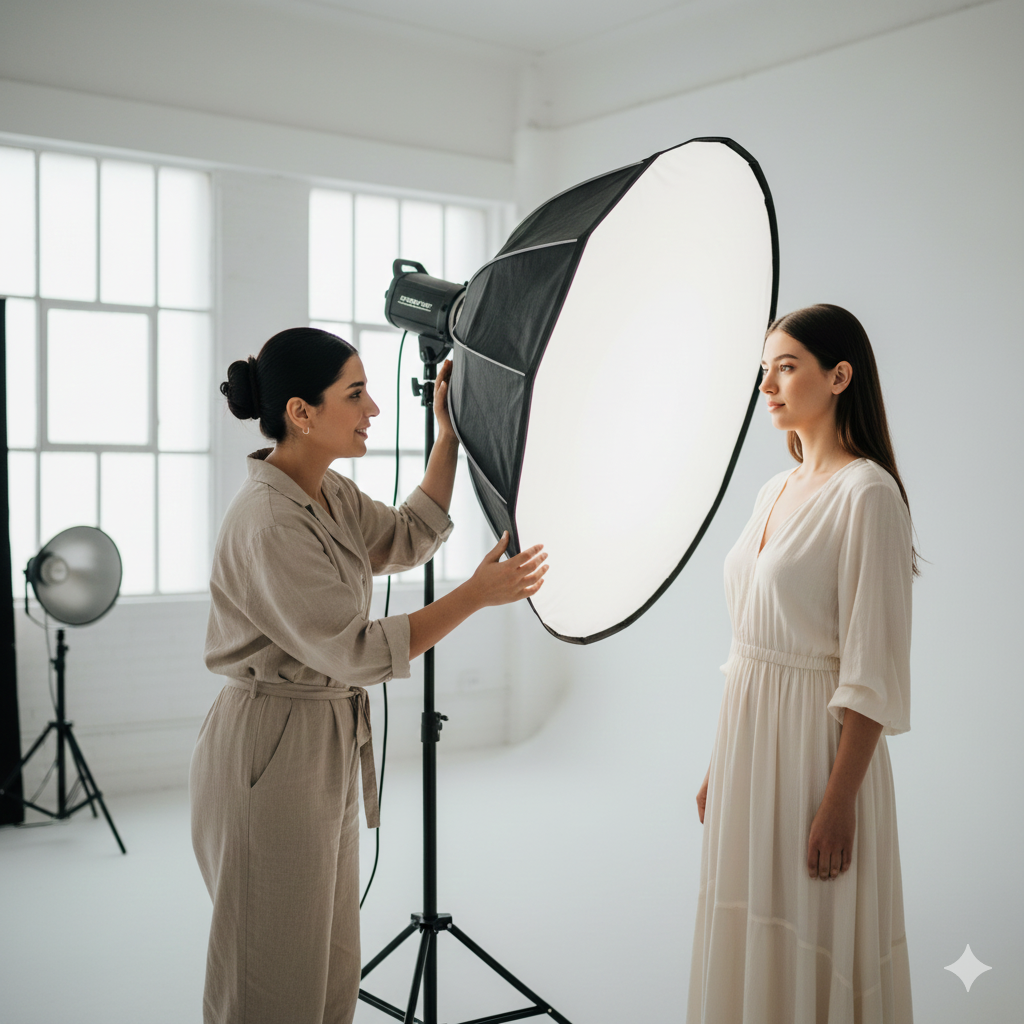 نمونه عکاسی پرتره هنری با نورپردازی سایه روشن و دراماتیک